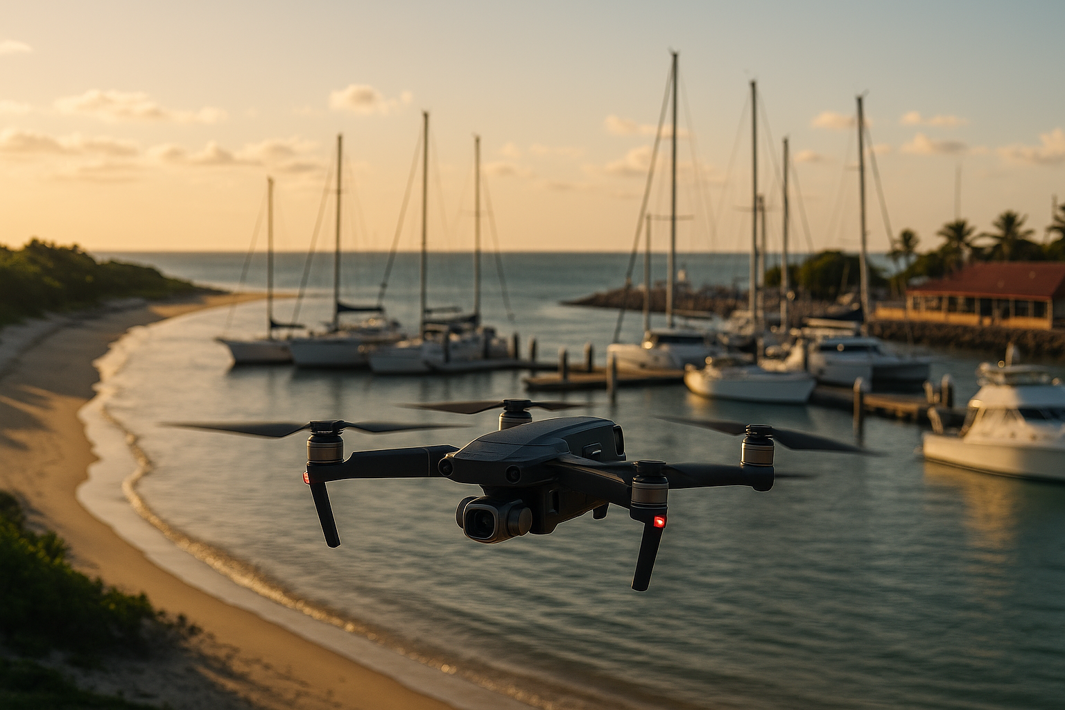 segurança em marinas com drones